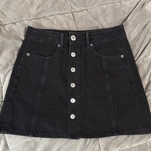 American Eagle Outfitters Black Denim Mini Skirt
